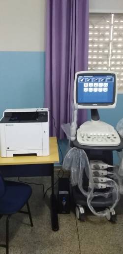 Equipamento de ultrasson instalado no Hospital Municipal