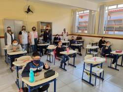 ALUNOS DO 5° E 1° ANOS VOLTARAM AS AULAS.