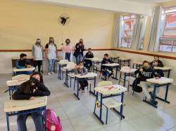 ALUNOS DO 5° E 1° ANOS VOLTARAM AS AULAS.