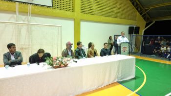 INAUGURADA A QUADRA POLIESPORTIVA PREFEITO SERGIO KIAN.