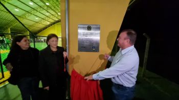 INAUGURADA A QUADRA POLIESPORTIVA PREFEITO SERGIO KIAN.