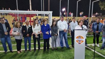 PREFEITO TUTI BOMTEMPO INAUGURA A ARENA MEU CAMPINHO.