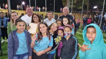 PREFEITO TUTI BOMTEMPO INAUGURA A ARENA MEU CAMPINHO.