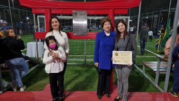 PREFEITO TUTI BOMTEMPO INAUGURA A ARENA MEU CAMPINHO.