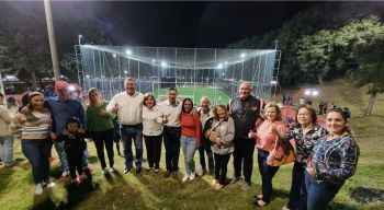 PREFEITO TUTI BOMTEMPO INAUGURA A ARENA MEU CAMPINHO.